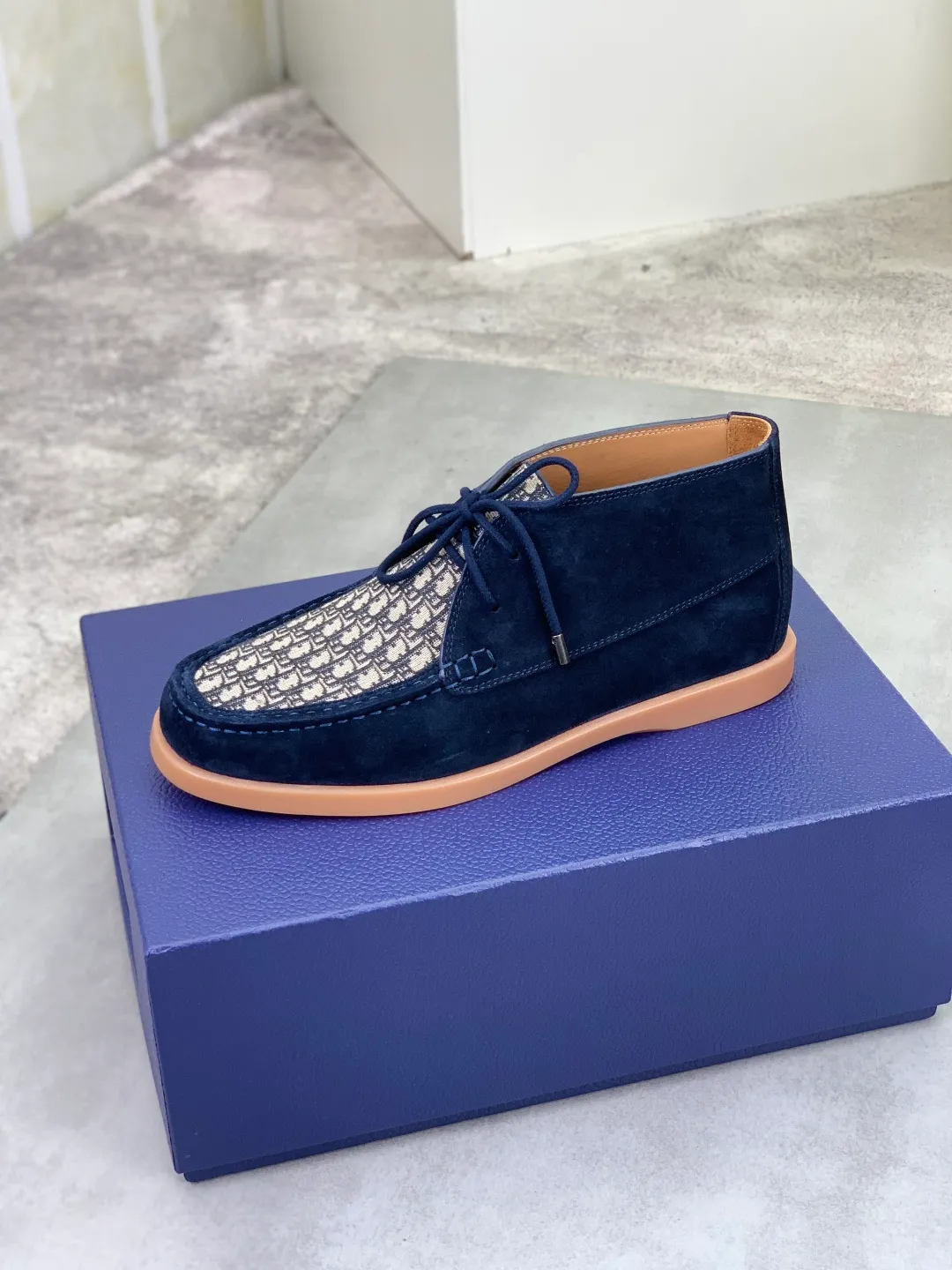 Men's Men's Shoes 💰P580 New Niuli💰High Version 💎💎💎Dior Original! Top Italian purchasing agent! Men's high-top business casual leather shoes, original imported calfskin upper, oiled edges, ultimate texture, gentleman style, imported cowhide lining inside, top-quality original Italian rubber outsole, first-class workmanship, top quality! Size: 39-44 (45 customized)